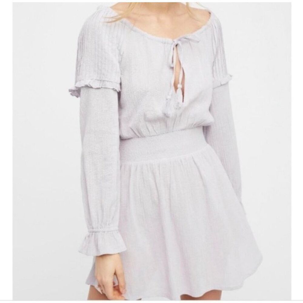 Free people, BoHo, gypsy smock, mini dress, size small